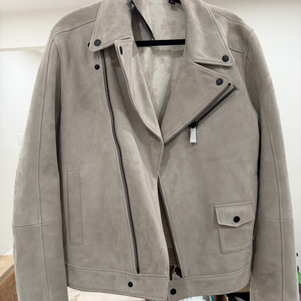 Ted Baker london Suede Biker Jaket Size 3